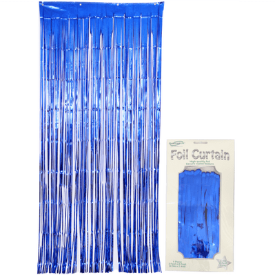 Foil Door Curtain - Metallic Blue (0.90m x 2.40m)