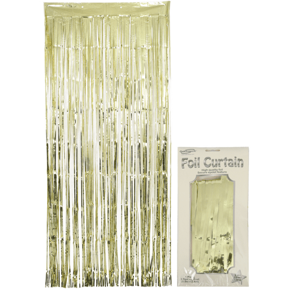 Foil Door Curtain - Metallic Gold (0.90m x 2.40m)