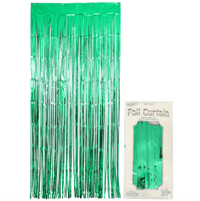 Foil Door Curtain - Metallic Green (0.90m x 2.40m)