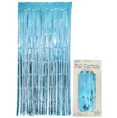 Foil Door Curtain - Metallic Light Blue (0.90m x 2.40m)