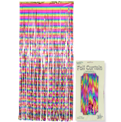 Foil Door Curtain - Metallic Rainbow (0.90m x 2.40m)