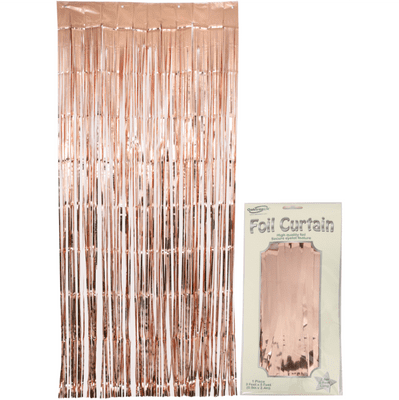 Foil Door Curtain - Metallic Rose Gold (0.90m x 2.40m)