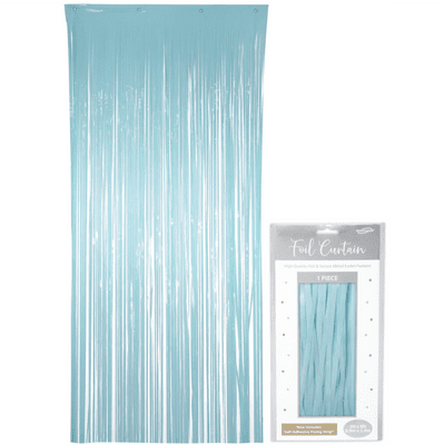 Foil Door Curtain - Pastel Blue (0.90m x 2.40m)