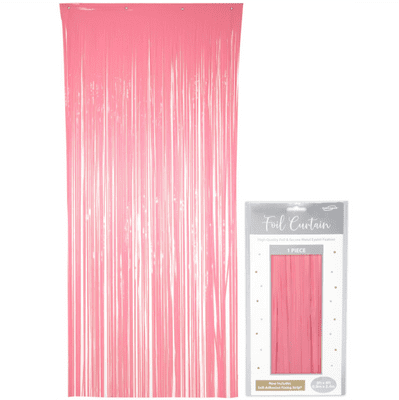 Foil Door Curtain - Pastel Pink (0.90m x 2.40m)