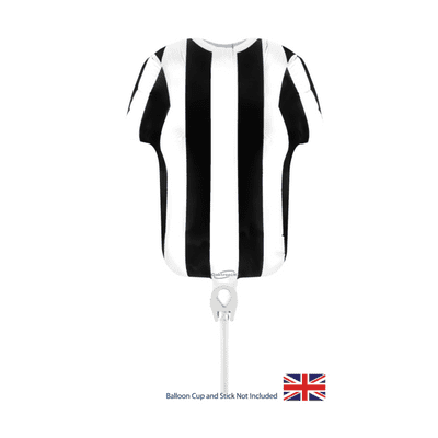 Football Shirt Black White Stripe Foil Balloon (11