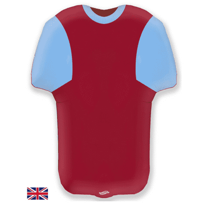 Football Shirt Blue Claret Foil Balloon 1pc (Oaktree 24