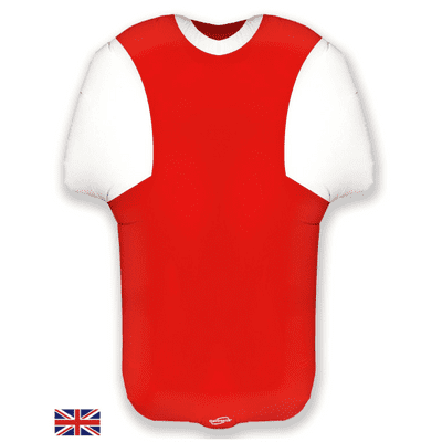 Football Shirt Red White Foil Balloon 1pc (Oaktree 24
