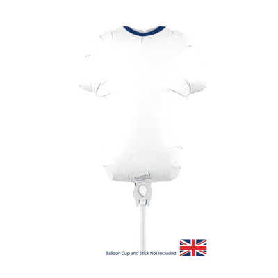 Football Shirt White Blue Foil Balloon (11