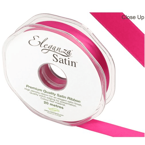 Fuchsia Double Faced Satin Ribbon 15mm x 20m | Free Delivery