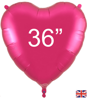 Fuchsia Heart Foil Balloon (36