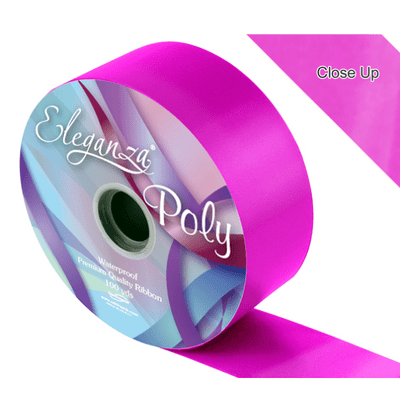Fuchsia Poly Ribbon 50mm x  91m (Eleganza) 1pc
