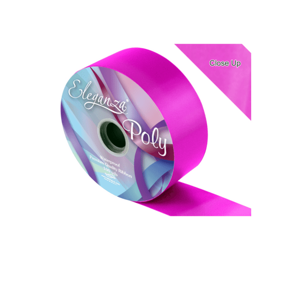 Fuchsia Poly Ribbon 50mm x  91m | Free Delivery