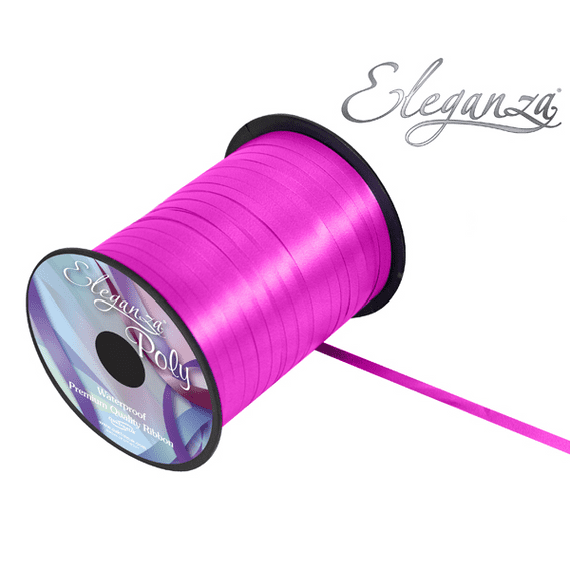 Eleganza Fuchsia Balloon Ribbon - 500 yard x 5mm curling ribbon for balloons.