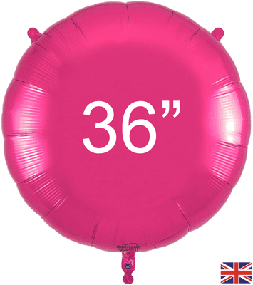 Fuchsia Round Foil Balloon (36