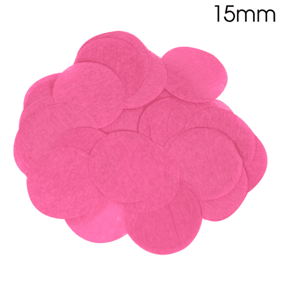 Fuchsia Tissue Paper Confetti for Balloons | 15mm Round 14g Bag