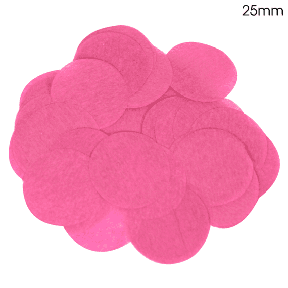 Fuchsia Tissue Paper Confetti for Balloons | 25mm Round 100g Bag