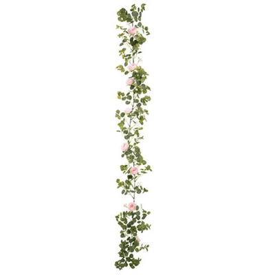 Garland with Pink Roses (Eucalyptus) 1.8m (Eleganza) 1pc