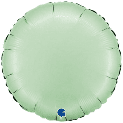 Glazed Mint Satin Round Foil Balloon (18
