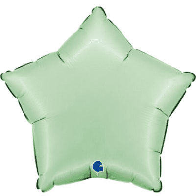 Glazed Mint Satin Star Foil Balloon (18