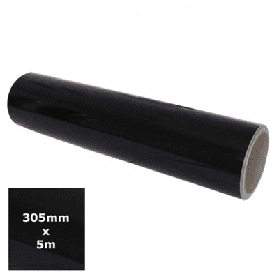 Gloss Vinyl - Black 5m roll - Ritrama 305mm