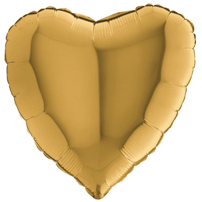 Gold Heart Foil Balloon (18