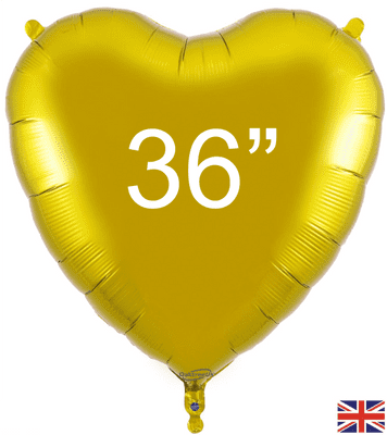 Gold Heart Foil Balloon (36