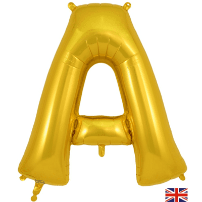 Gold Letter A Balloon - Foil Letter Balloon 1pc (34