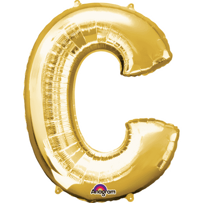 Gold Letter C Mini-Foil Balloon (16
