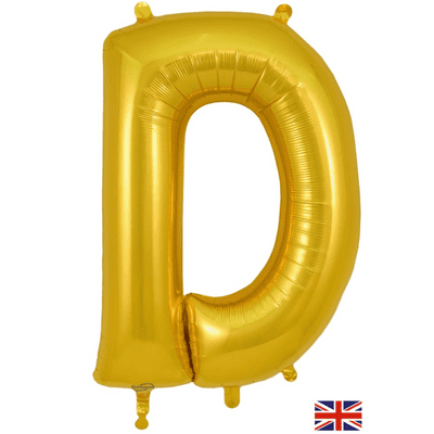 Gold Letter D Balloon - Foil Letter Balloon 1pc (34