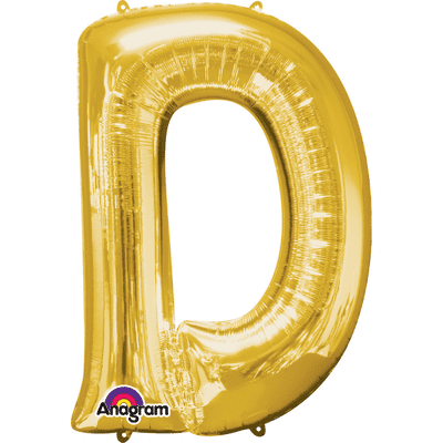 Gold Letter D Mini-Foil Balloon (16
