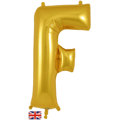 Gold Letter F Balloon - Foil Letter Balloon 1pc (34