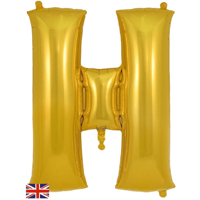 Gold Letter H Balloon - Foil Letter Balloon 1pc (34