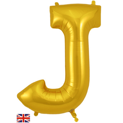 Gold Letter J Balloon - Foil Letter Balloon 1pc (34
