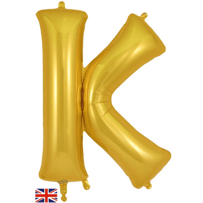 Gold Letter K Balloon - Foil Letter Balloon 1pc (34