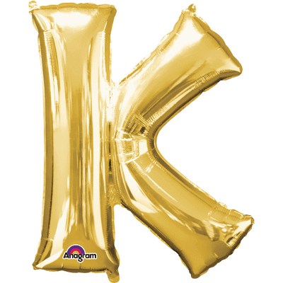 Gold Letter K Mini-Foil Balloon (16