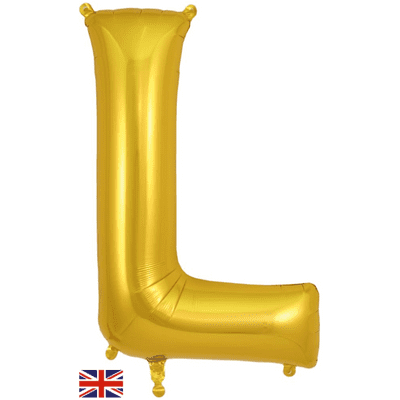 Gold Letter L Balloon - Foil Letter Balloon 1pc (34