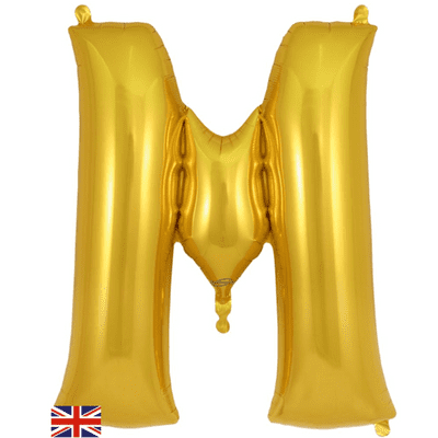 Gold Letter M Balloon - Foil Letter Balloon 1pc (34