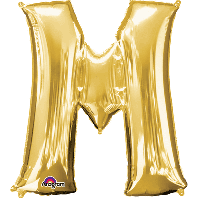 Gold Letter M Mini-Foil Balloon (16