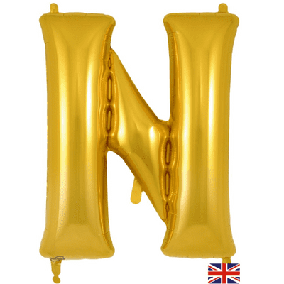 Gold Letter N Balloon - Foil Letter Balloon 1pc (34