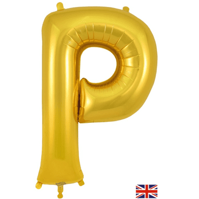 Gold Letter P Balloon - Foil Letter Balloon 1pc (34