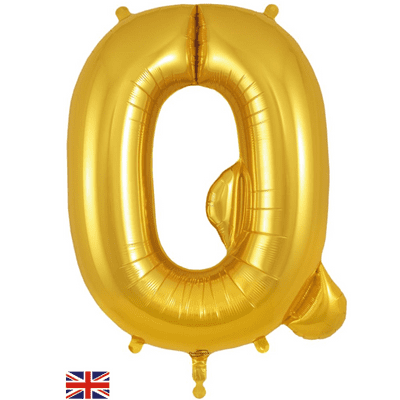 Gold Letter Q Balloon - Foil Letter Balloon 1pc (34