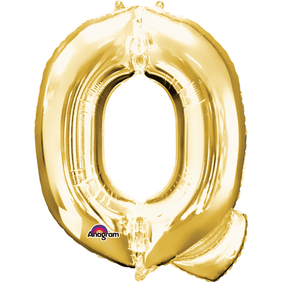 Gold Letter Q Mini-Foil Balloon (16