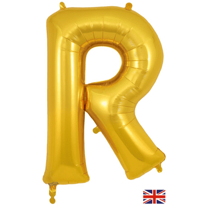 Gold Letter R Balloon - Foil Letter Balloon 1pc (34