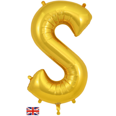 Gold Letter S Balloon - Foil Letter Balloon 1pc (34