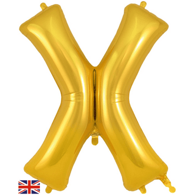 Gold Letter X Balloon - Foil Letter Balloon 1pc (34