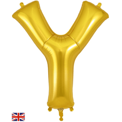 Gold Letter Y Balloon - Foil Letter Balloon 1pc (34
