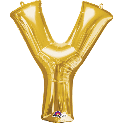 Gold Letter Y Mini-Foil Balloon (16