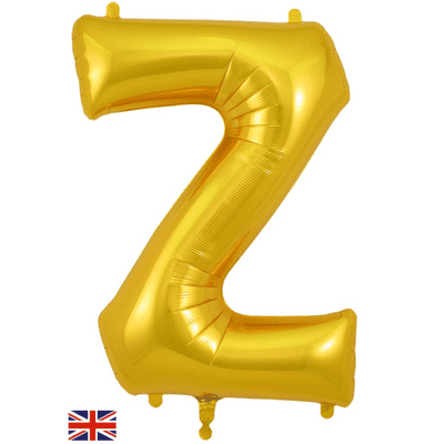 Gold Letter Z Balloon - Foil Letter Balloon 1pc (34