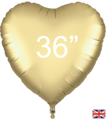 Gold Silk Heart Foil Balloon (36