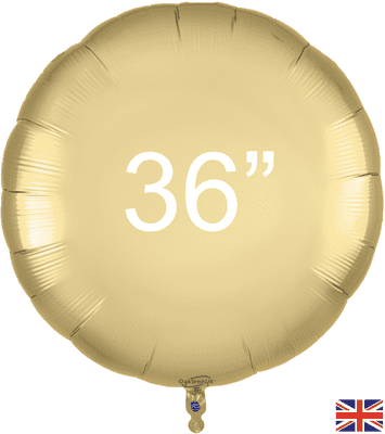 Gold Silk Round Foil Balloon (36